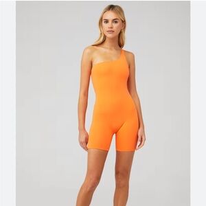 BUMPSUIT ROMEE ROMPER bright orange XS NWOT